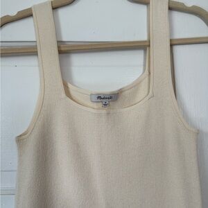 Madewell Cream Ribbed Tank Top